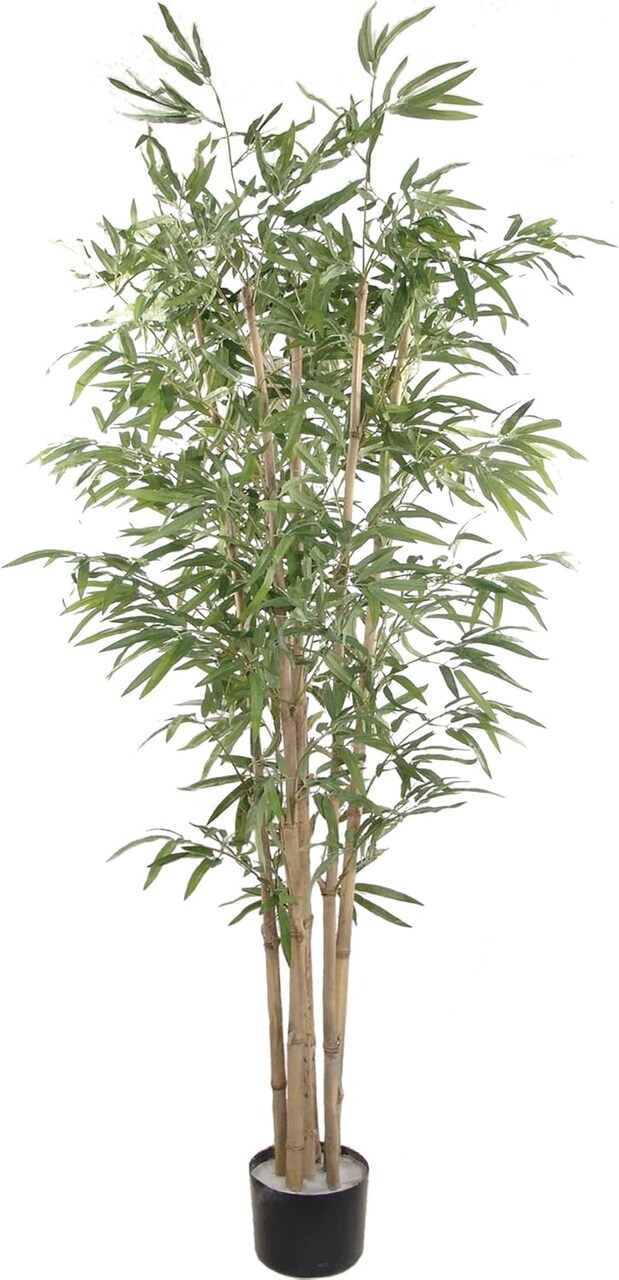8-Pack 6' Artificial Bamboo Trees with 1296 Leaves – Realistic Faux Bamboo Plants for Indoor & Outdoor Home and Office Décor